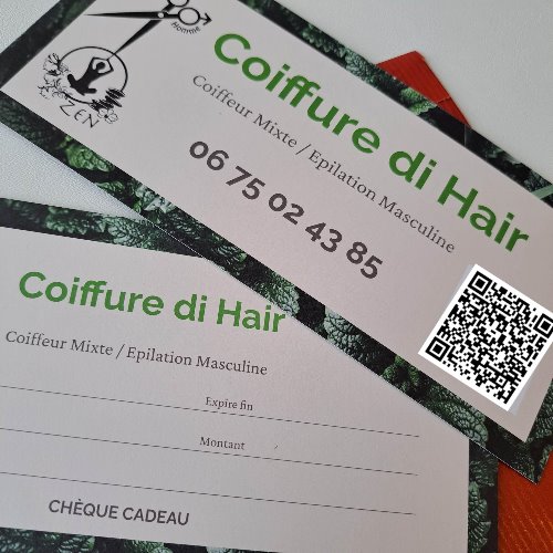 Carte Cadeau coiffure - Salon de coiffure mixte Di hair - Coiffure Marc Loroux Bottereau - Salon de coiffure femme le Loroux Bottereau